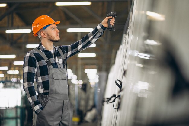 Male worker at a factory