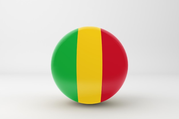 Free Photo mali flag in white background