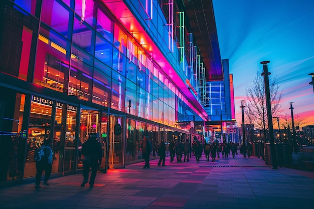 Mall of america scenes in cinematic style