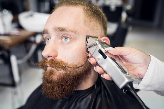 Man in barbershop