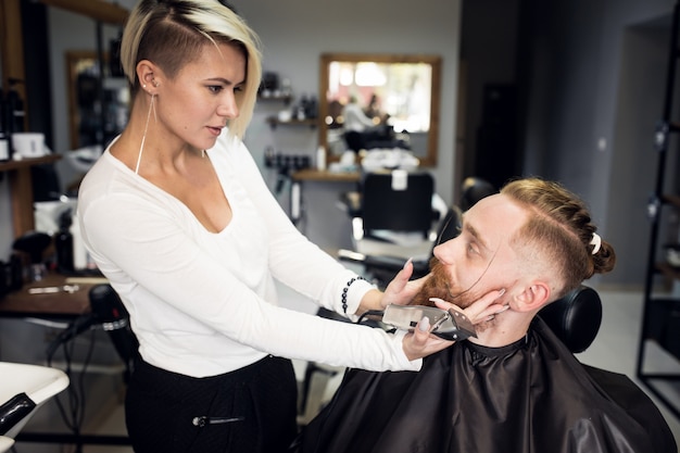 Man in barbershop