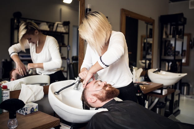 Man in barbershop