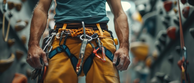 Man at bouldering spot