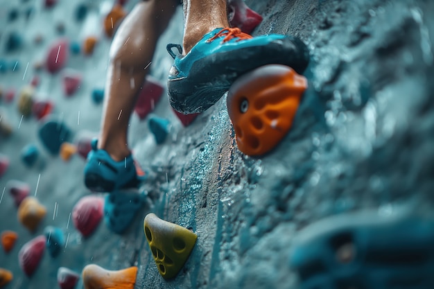 Free photo man at bouldering spot