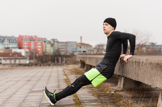 Man doing exercises