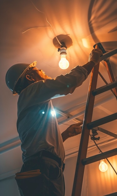 Free photo man engaged in household task