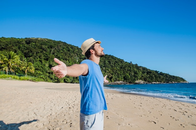 Man enjoying the beach