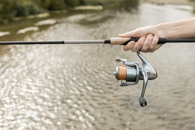 Man fishing at the river