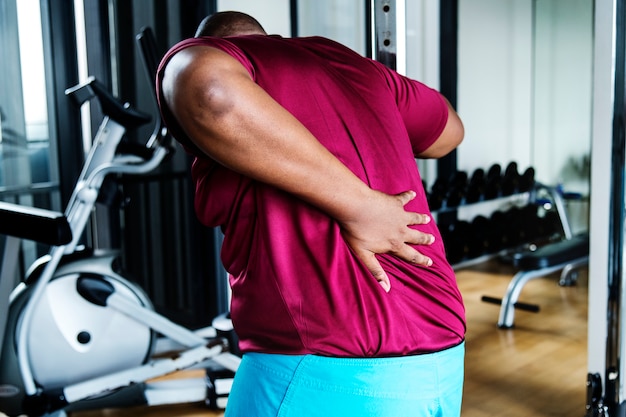 Man having problems with his back