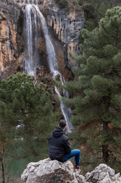 Man hiking in nature