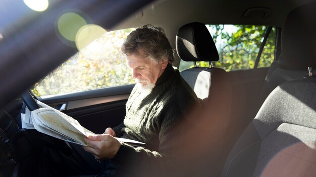 Man holding map medium shot