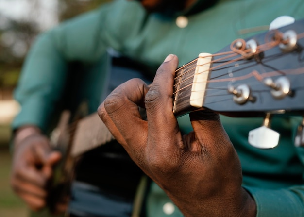 Man playing an instrument on international jazz day