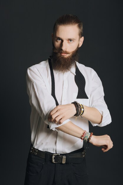 Man posing in the studio