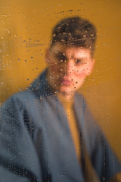 Man posing in vintage clothes 