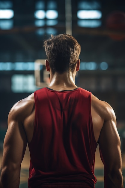 Man preparing for basketball match