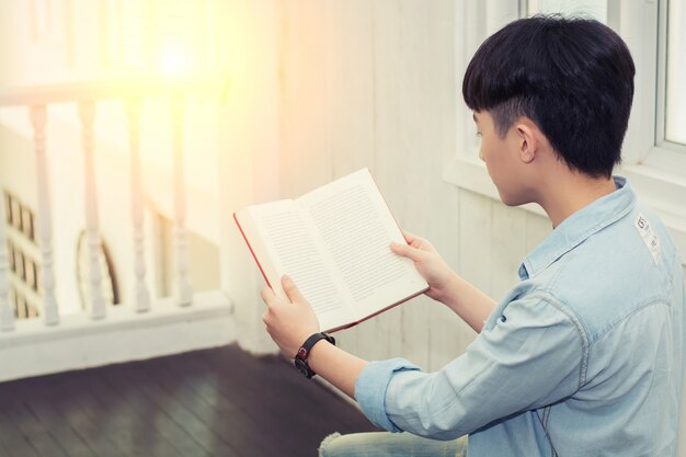 Man reading a book