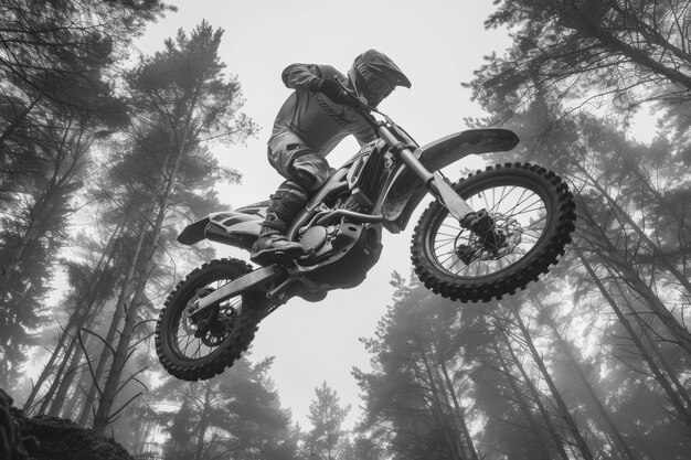 Free photo man riding dirt bike