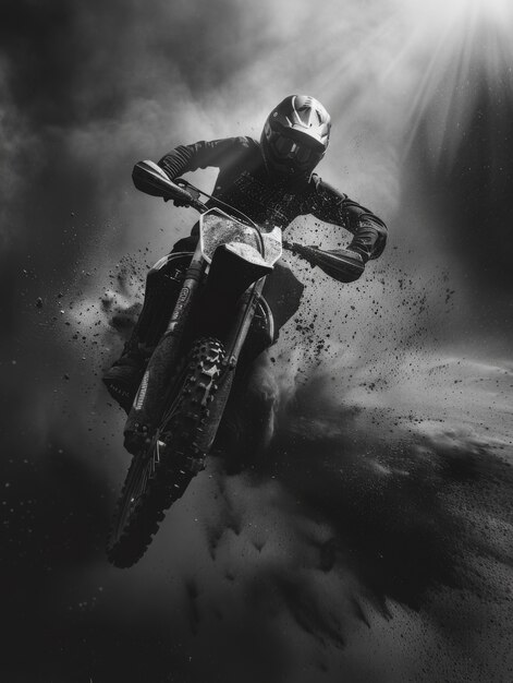 Man riding dirt bike