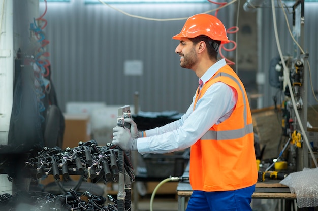 Free Photo man in safety equipment at his workplace