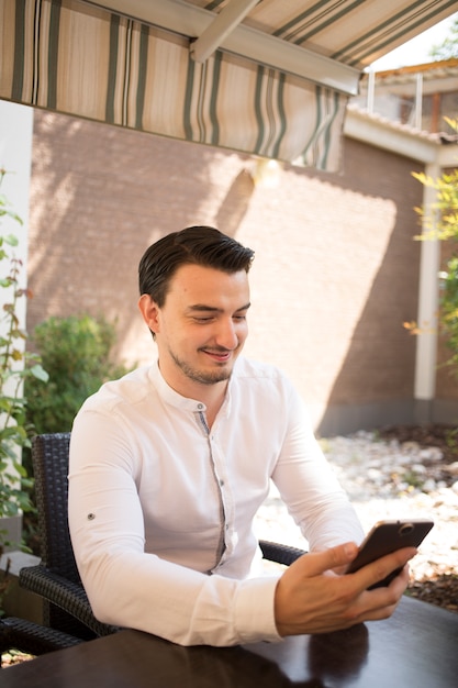 Man talking with mobile phone