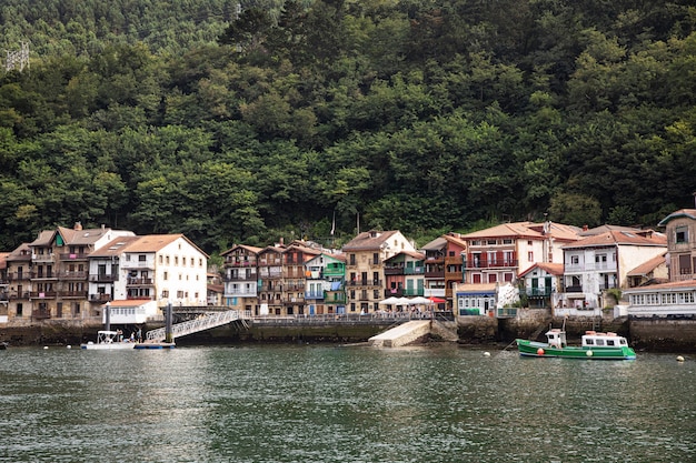 Man travelling by boat in san sebastian