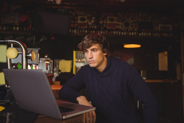 Man using laptop