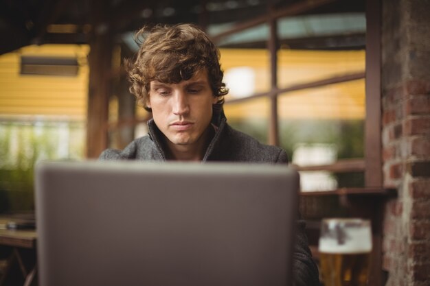 Man using laptop