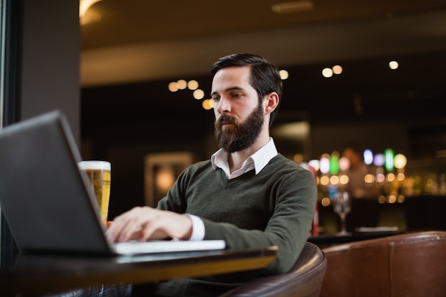 Man using laptop