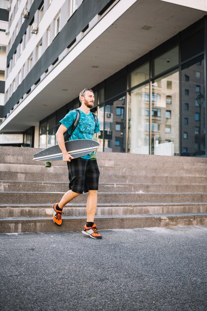 Man using skateboard