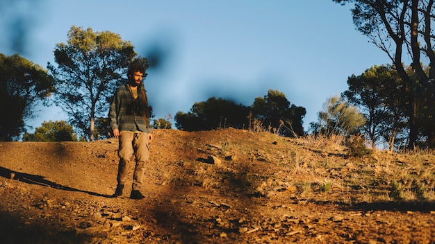 Man walking in nature