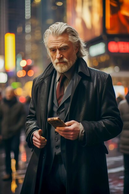 Man walking on new york streets