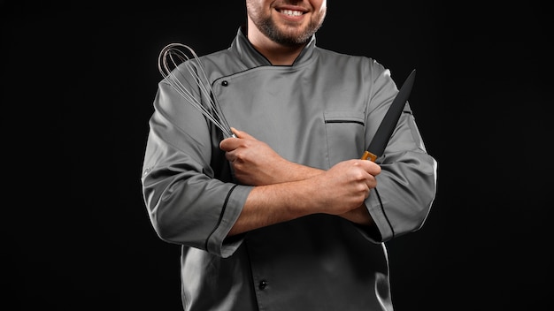 Free photo man wearing chef attire