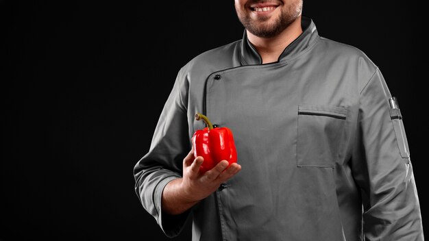 Free photo man wearing chef attire