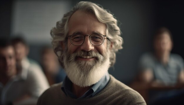 A man with a beard and glasses smiles at the camera.