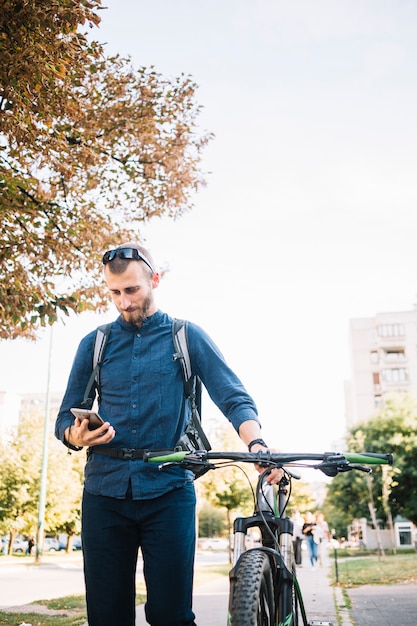 Man with bike