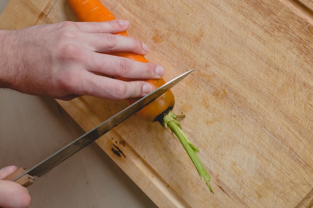 Man with carrot