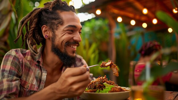 Man with dreads representing the rastafari movement