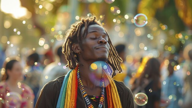 Man with dreads representing the rastafari movement