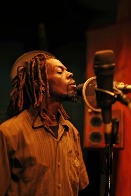 Man with dreads representing the rastafari movement