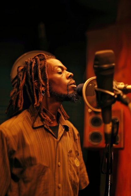 Man with dreads representing the rastafari movement