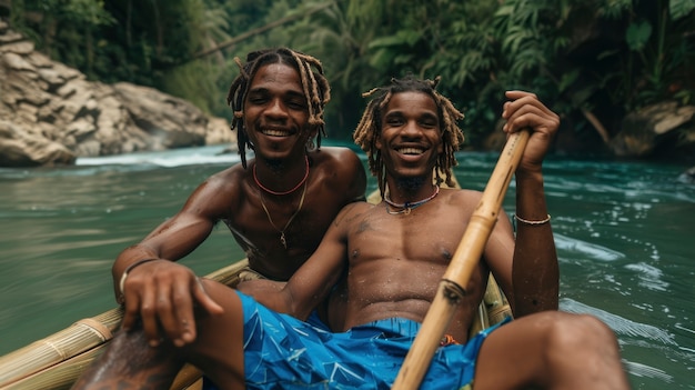 Free photo man with dreads representing the rastafari movement