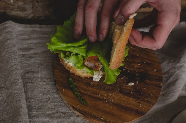 Man with sandwich