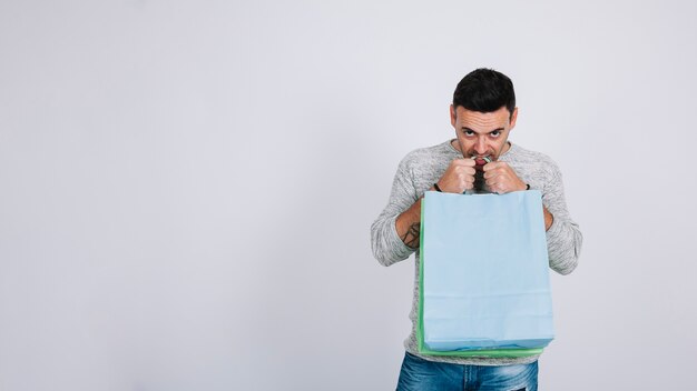 Man with shopping bags