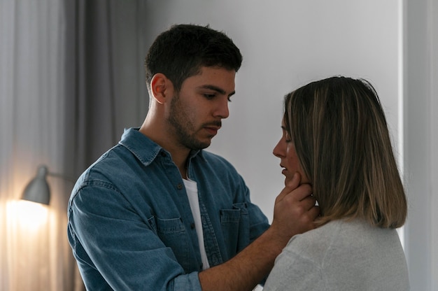 Free photo man and woman having a fight