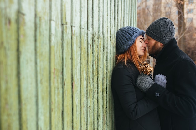 Free Photo man and woman in tender embrace