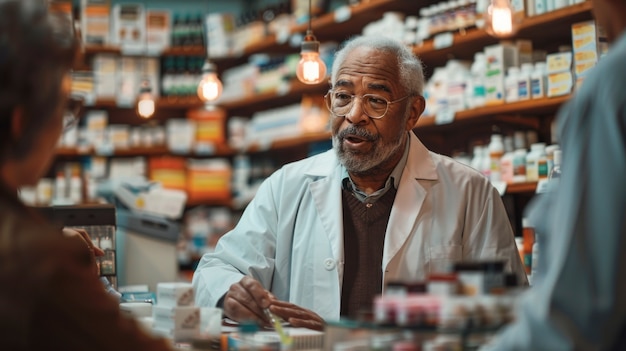 Man working as pharmacist