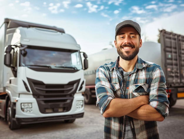 Man working as a truck driver