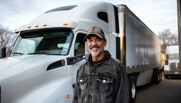 Man working as a truck driver