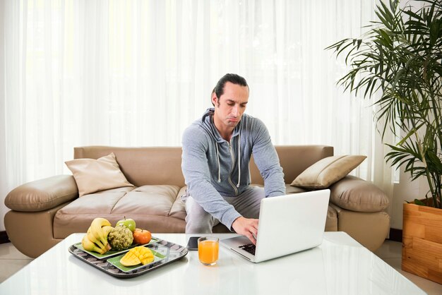 Man working at home