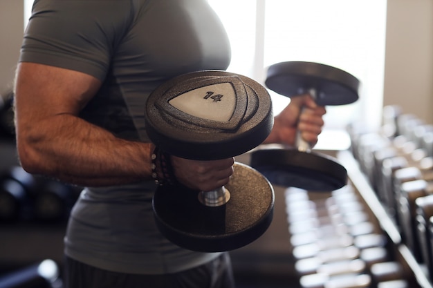 man working out in gym